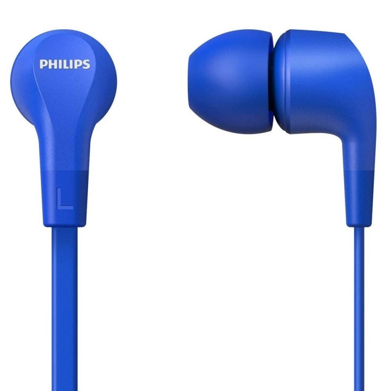 Philips TAE1105 Wired In-Ear Headphones with In-Line Remote | 3.5mm Jack | Blue