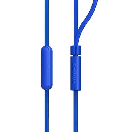 Philips TAE1105 Cuffie In-Ear Cablate con Telecomando in Linea Auricolare Filo Jack 3.5 | Blu