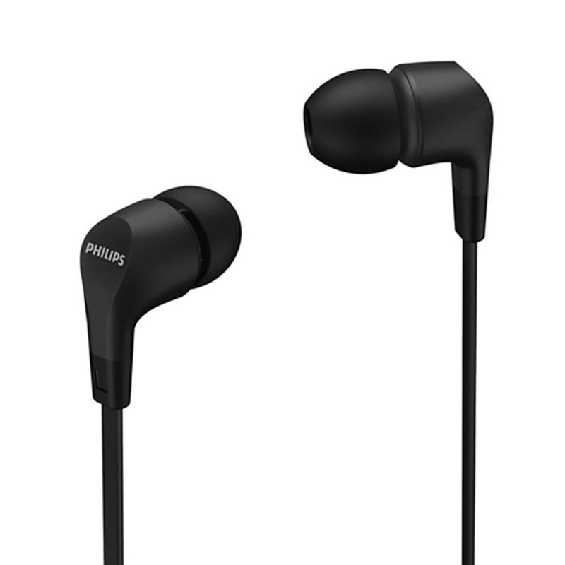 Philips TAE1105 Cuffie In-Ear Cablate con Telecomando in Linea Auricolare Filo Jack 3.5 | Nero
