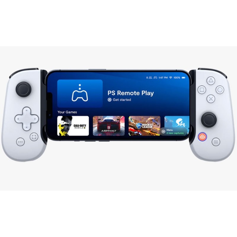 PlayStation BackBone One Controller Per iPhone Comandi Intuitivi, Jack cuffie 3,5 mm | Bianco PlayStation BackBone One Controller Per iPhone Comandi Intuitivi, Jack cuffie 3,5 mm | Bianco