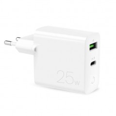 Buy Pure Battery Charger 25W USB-C + USB-A Fast Charger Power Delivery | White online