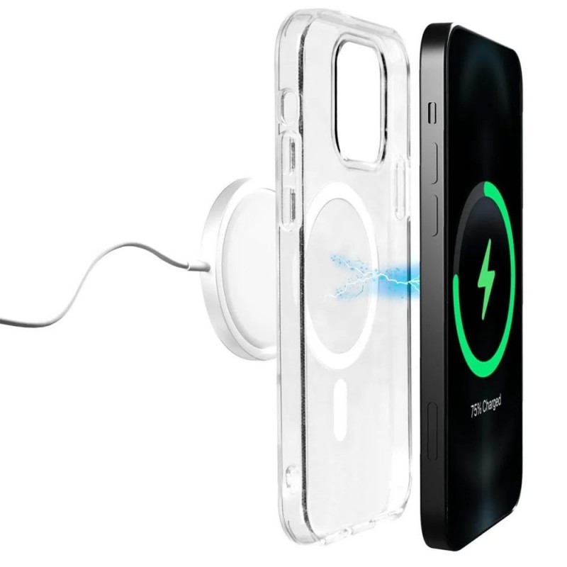 Puro "LITE MAG COVER" TPU Case with Integrated Magnets for iPhone 14 Pro | Clear Puro "LITE MAG COVER" TPU Case with Integrated Magnets for iPhone 14 Pro | Clear