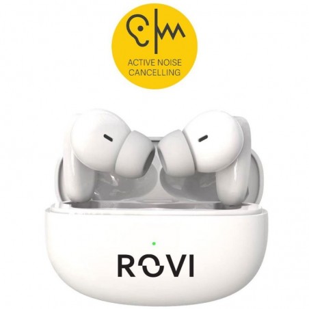 Rovi W17 BUBBLE True Wireless Bluetooth Headset with Noise Canceling White