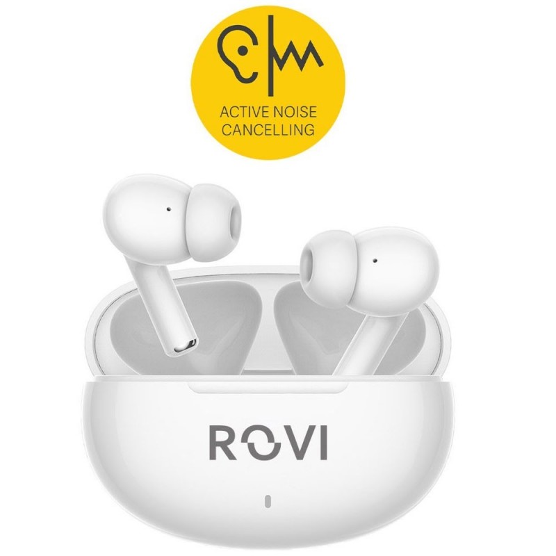 Rovi Y37 BUDS True Wireless Bluetooth Headset with Noise Canceling White