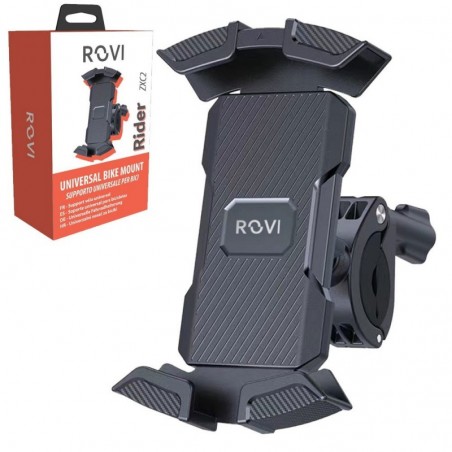 Foto di Rovi Driver Supporto Universale RIDER ZXC2 per Bici o Moto con Gancio | Nero - Rovi
