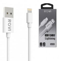 Discover Rovi Elegant Lightning PVC Charging Cable SA50 1mt 2A | White details