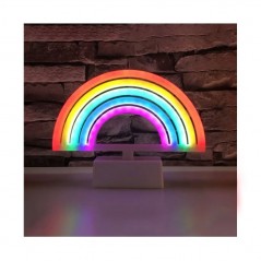 Immagine prodotto ROVI Forever Light Lampada Neon Luce Led Decorativo USB PLUG con Base | Arcobaleno