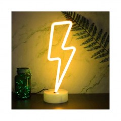 Discover ROVI Forever Light Lampada Neon Luce Led Decorativo USB PLUG con Base | Fulmine details
