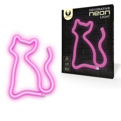 Acquista ROVI Forever Light Lampada Neon Luce Led Decorativo USB PLUG Switch On-Off | Gatto Rosa in vendita
