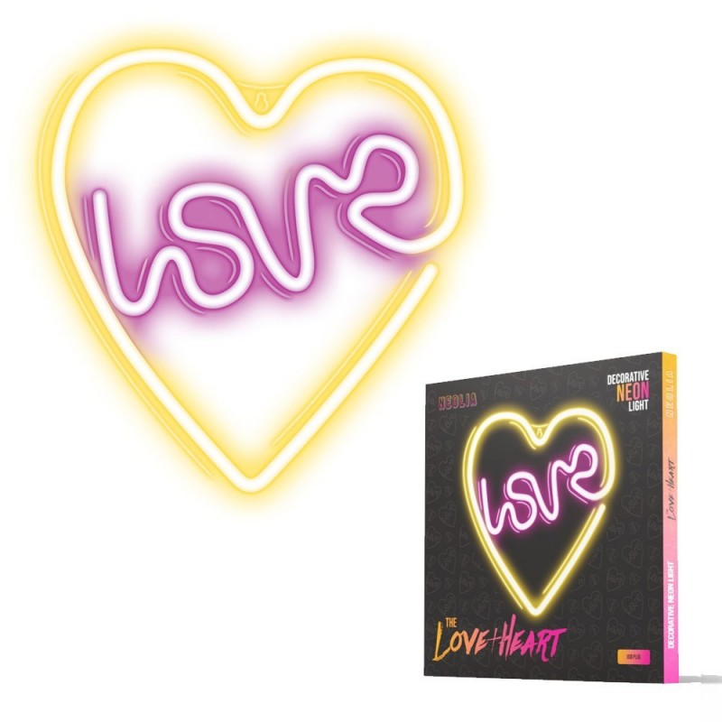 ROVI Forever Light Neon Lamp Decorative LED Light USB PLUG Switch On-Off | Love Heart ROVI Forever Light Neon Lamp Decorative LED Light USB PLUG Switch On-Off | Love Heart