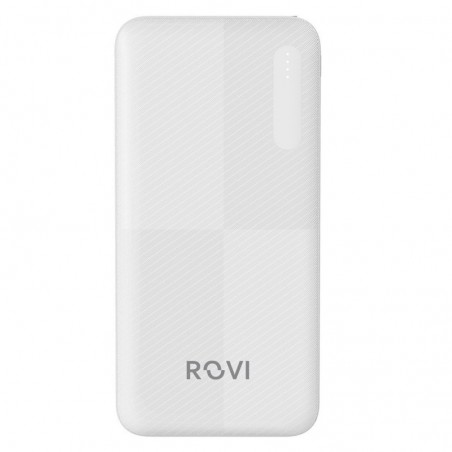 ROVI Power Bank OP-908 10000MAH Caricabatterie Portatile 2 Porte USB-A - 1 USB-C - 1 Micro Usb | Bianco