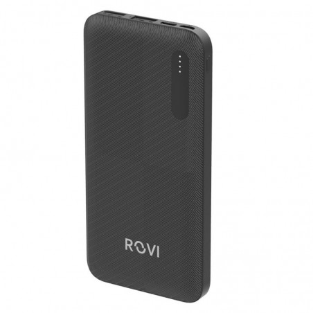 ROVI Power Bank OP-908 10000MAH Caricabatterie Portatile 2 Porte USB-A - 1 USB-C - 1 Micro Usb | Nero