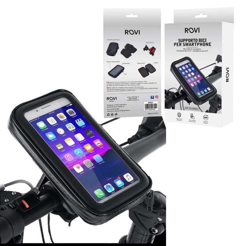  Rovi Bike Mount Touchscreen Sensitive Waterproof Adjustable Hook