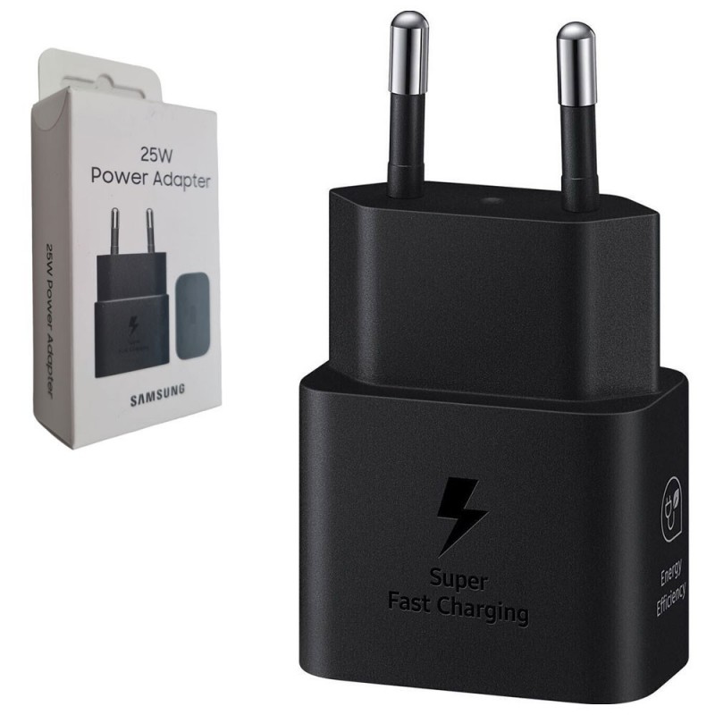Samsung Adattatore USB-C EP-T2510NBEG Caricabatteria Ultra Fast 25W Type-C Blister | Nero