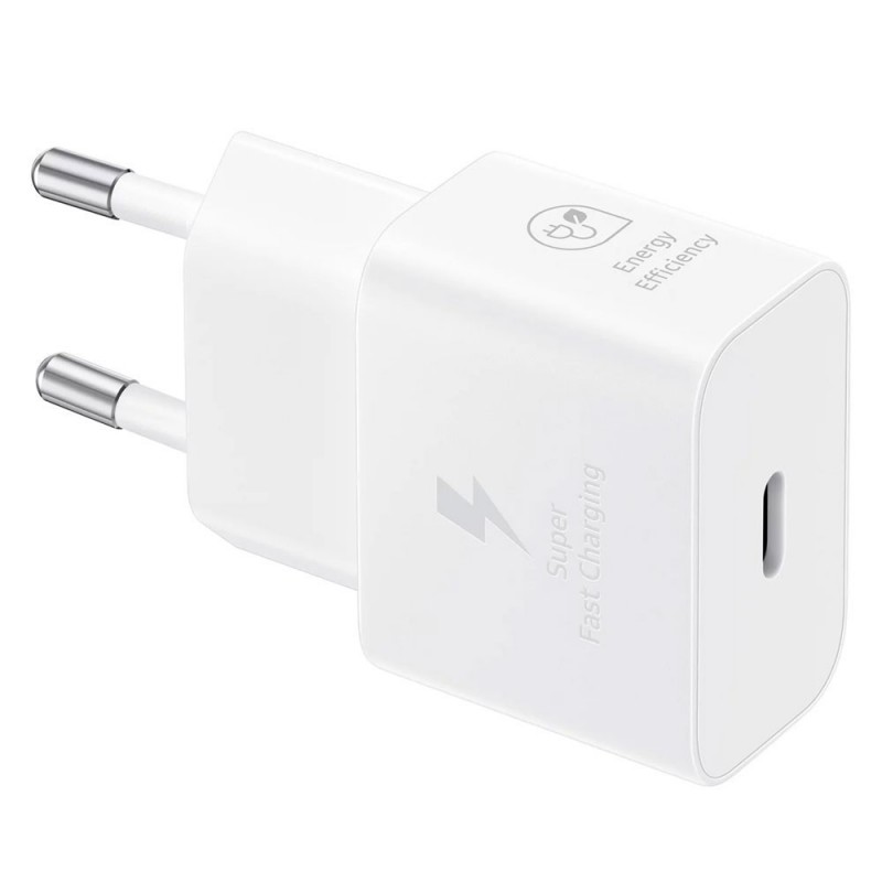 Samsung Adattatore USB-C EP-T2510NWEG Caricabatteria Ultra Fast 25W Type-C Blister | Bianco