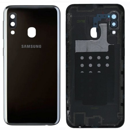 Samsung Original Back Cover Service Pack with Camera Frame for Galaxy A20e SM-A202 | Black