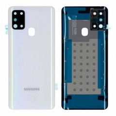 Samsung Back Cover Originale Service Pack con Camera Frame per Galaxy A21S SM-A217 | Bianco