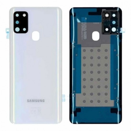 Samsung Original Back Cover Service Pack with Camera Frame for Galaxy A21S SM-A217 | White
