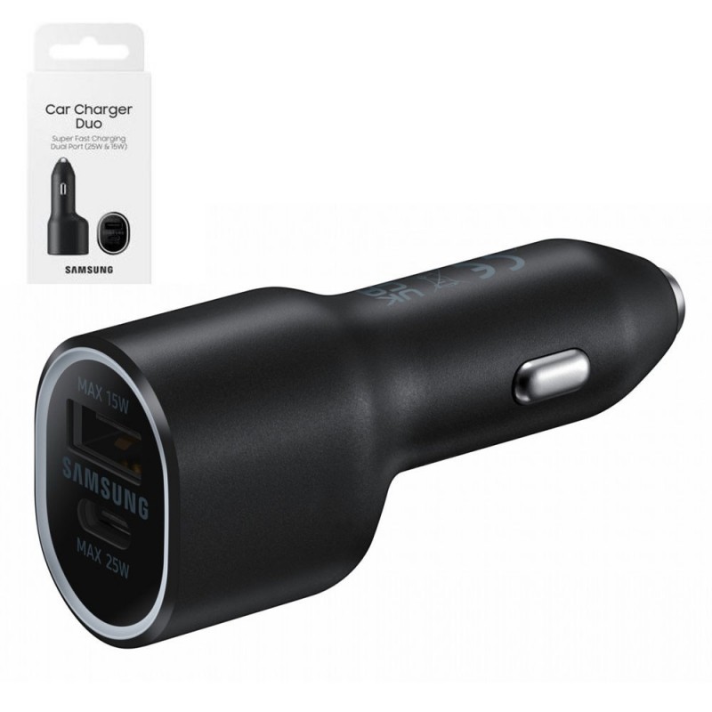 Samsung Super Fast Charging Dual Port Car Charger (25w and 15W) Car Charger Duo