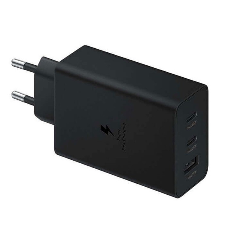 Samsung Caricabatterie Tre Porte Super Fast Charging (65W) TRIO 2 USB-C 1 USB-A