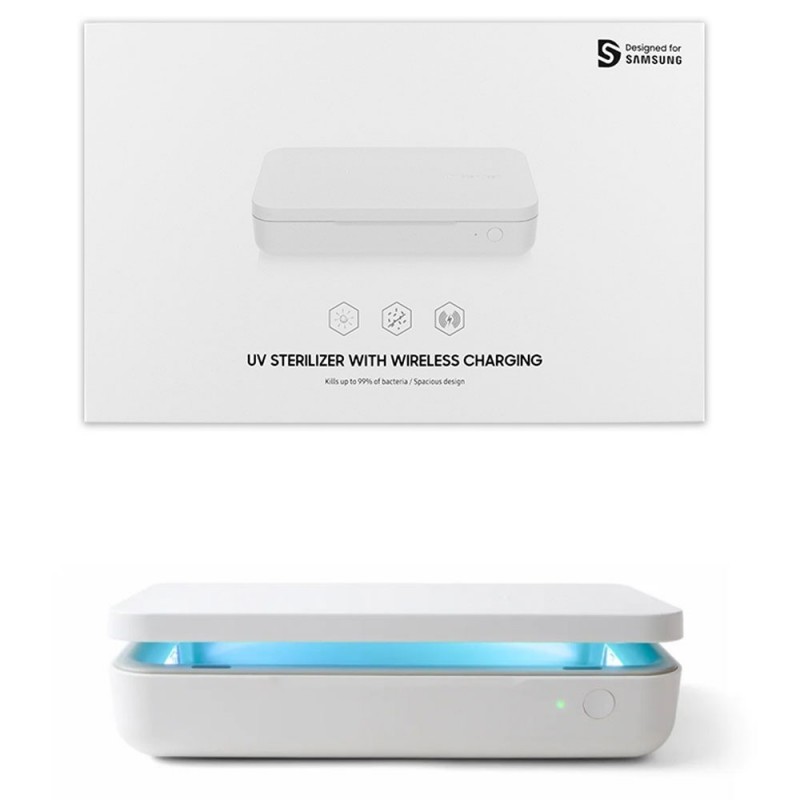 Samsung GP-TOU020S Sterilizzatore a Raggi Ultravioletti Con Ricarica Induttiva UV-C | Bianco