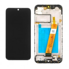 Samsung Service Pack Original LCD Display + Frame For Galaxy A01 SM-A015F | Black