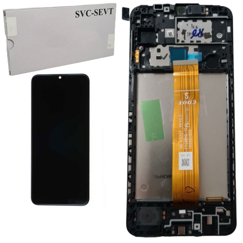 Samsung SERVICE PACK Display LCD ORIGINALE + Frame Per Galaxy A12 2021 A127 - M12 M127 | FLAT SM-A032F REV0.0 CDOT S