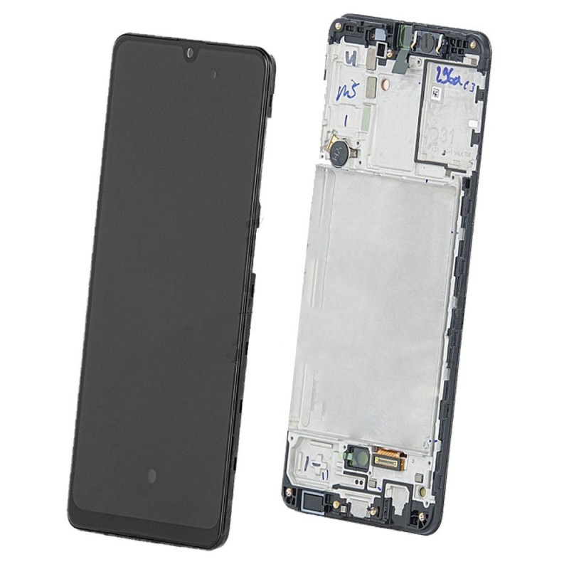 Samsung SERVICE PACK Display LCD ORIGINALE + Frame Per Galaxy A315 A31 2020 | Nero