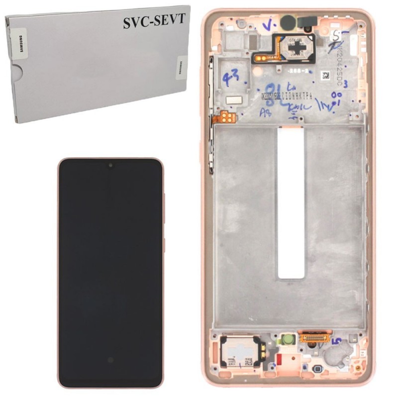 Samsung Service Pack Original LCD Display + Frame For Galaxy A336 A33 5G | Gold - Orange - A.peach