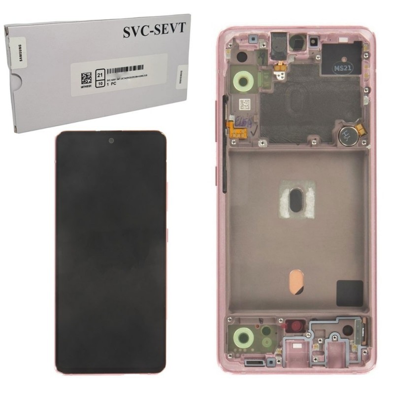Samsung Service Pack Original LCD Display + Frame For Galaxy A51 5G SM-A516F | Rose