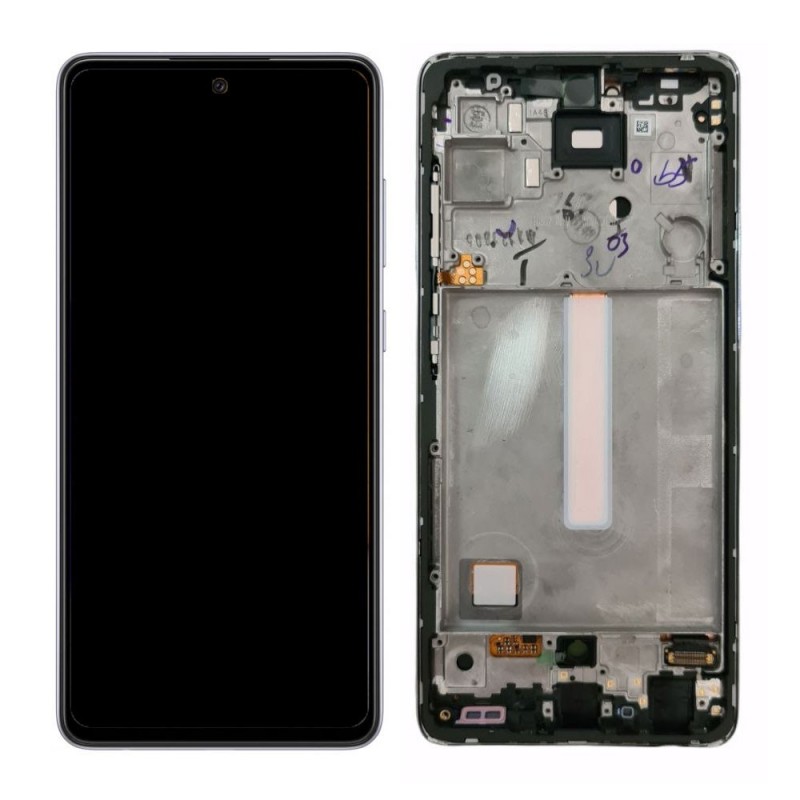 Samsung SERVICE PACK Display LCD ORIGINALE + Frame Per Galaxy A525 A52 - A526B A52 5G | Bianco