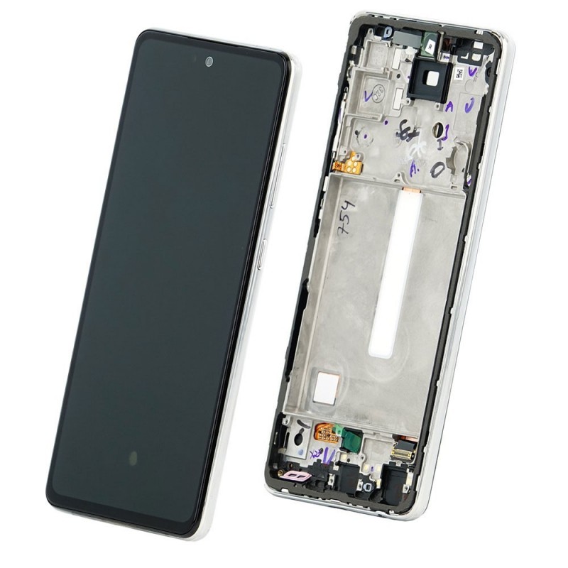 Samsung SERVICE PACK Display LCD ORIGINALE + Frame Per Galaxy A525 A52 - A526B A52 5G | Bianco