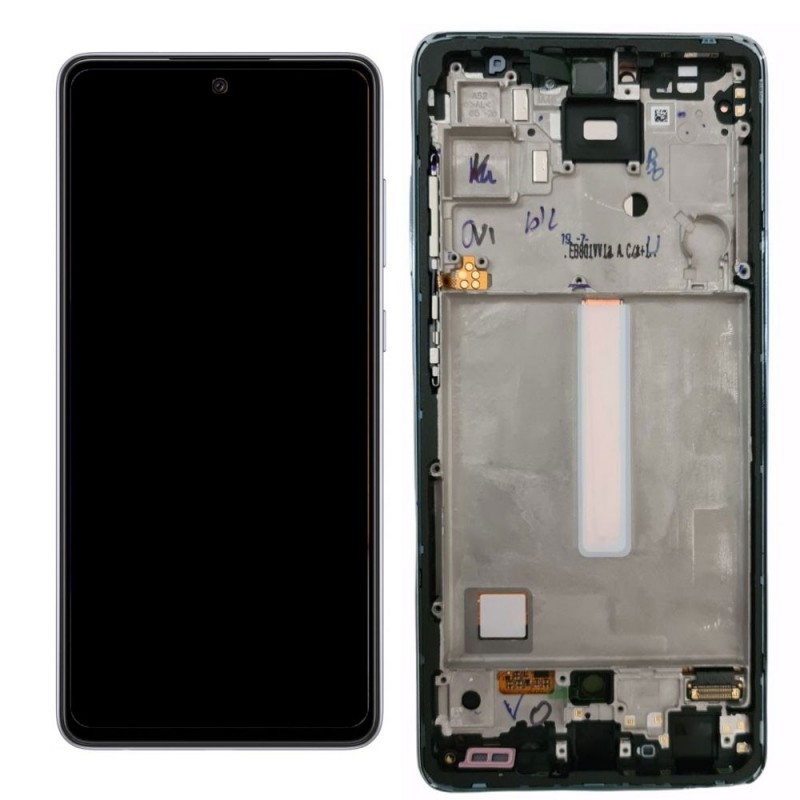 Samsung Service Pack Original LCD Display + Frame For Galaxy A525 A52 - A526B A52 5G | Blue