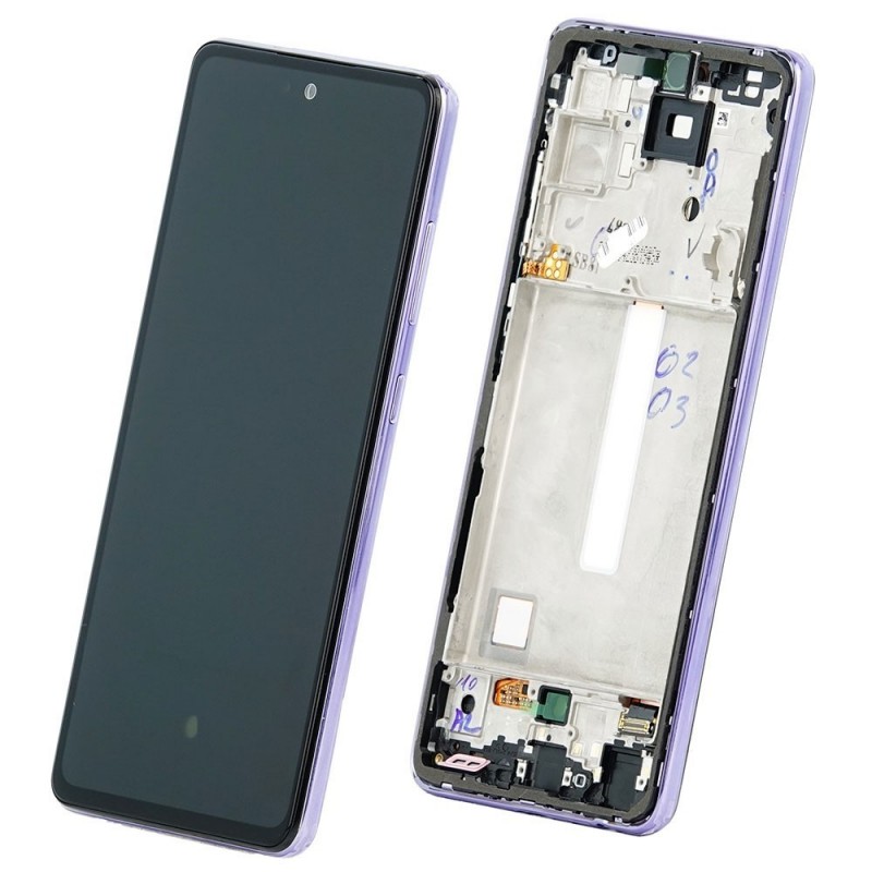 Samsung Service Pack Original LCD Display + Frame For Galaxy A525 A52 - A526B A52 5G | Viola