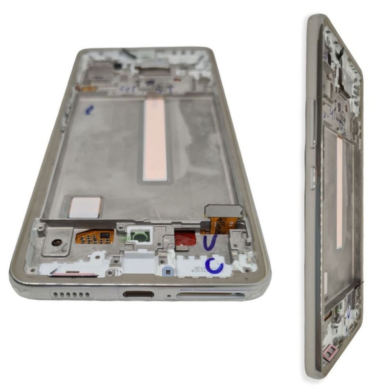 Samsung SERVICE PACK Display LCD ORIGINALE + Frame Per Galaxy A536 A53 5G | Bianco