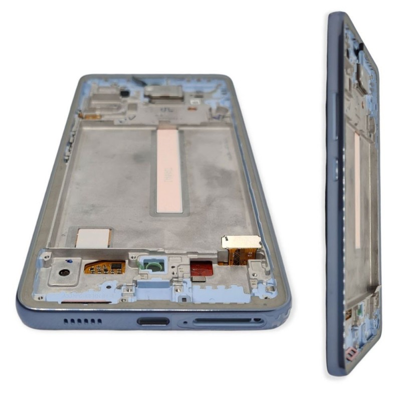 Samsung Service Pack Original LCD Display + Frame For Galaxy A536 A53 5G | Blue