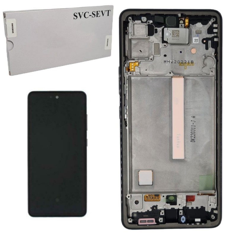 Samsung Service Pack Original LCD Display + Frame For Galaxy A536 A53 5G | Black