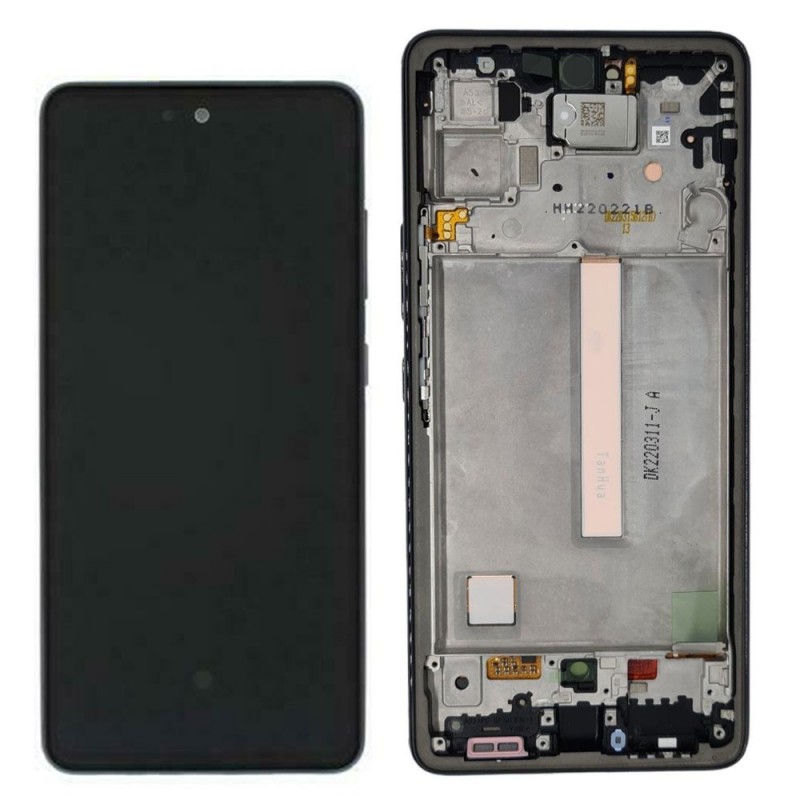 Samsung SERVICE PACK Display LCD ORIGINALE + Frame Per Galaxy A536 A53 5G | Nero