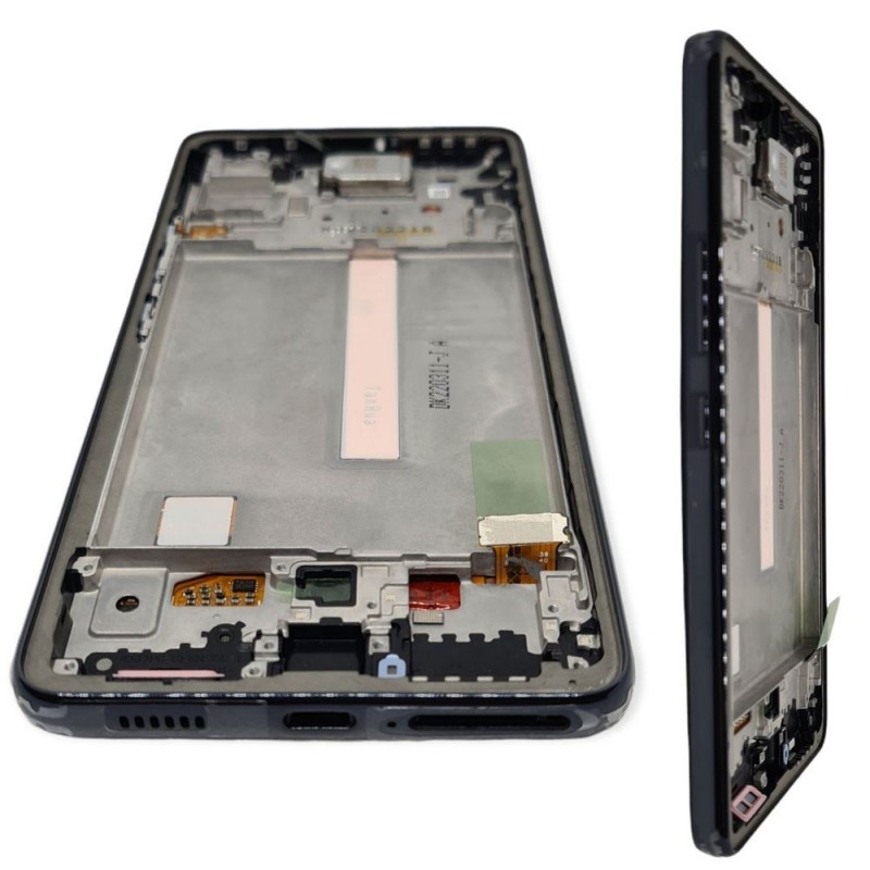 Samsung SERVICE PACK Display LCD ORIGINALE + Frame Per Galaxy A536 A53 5G | Nero