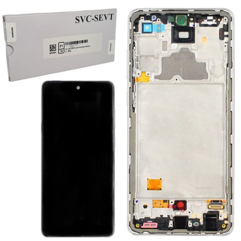 Samsung SERVICE PACK Display LCD ORIGINALE + Frame Per Galaxy A72 4G A725B 5G A726B | Bianco