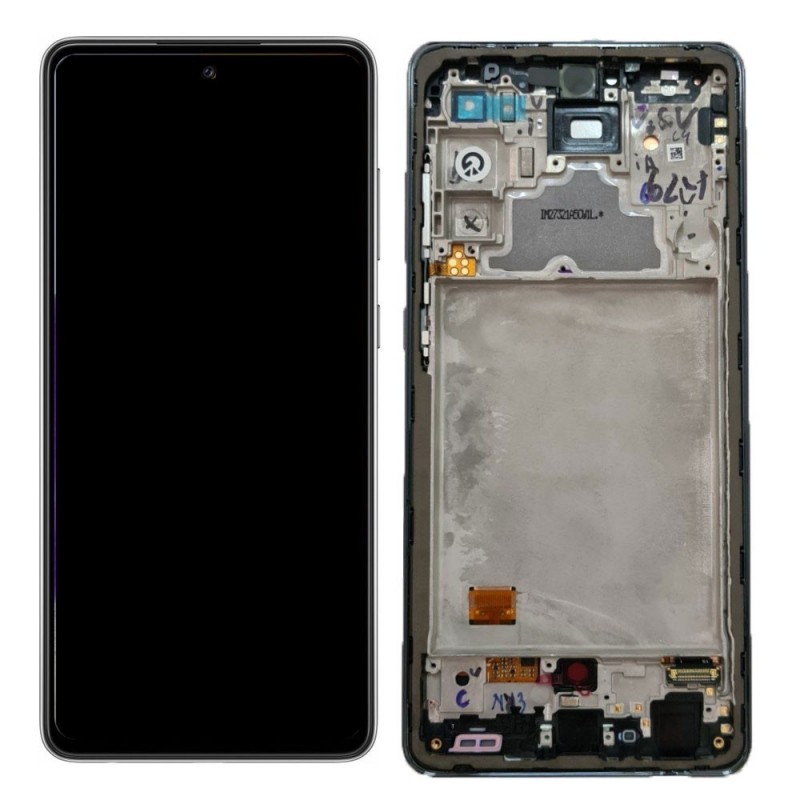 Samsung SERVICE PACK Display LCD ORIGINALE + Frame Per Galaxy A72 A725 A72 5G A726B | Nero