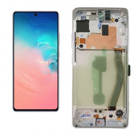 Discover Samsung Service Pack Lcd + Frame Per Galaxy G770 S10 LITE Bianco details