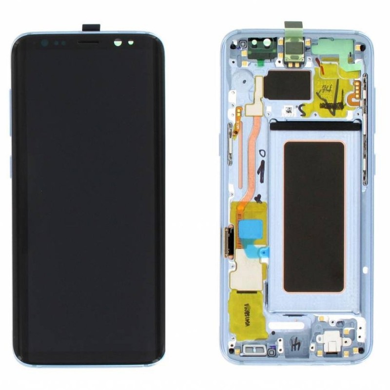 Samsung Service Pack Original LCD Display + Frame For Galaxy G950 S8 | Coral Blue