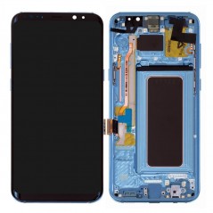 Samsung Service Pack Original LCD Display + Frame For Galaxy G955 S8+ Plus | Blue