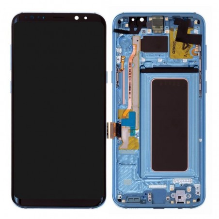 Samsung SERVICE PACK Display LCD ORIGINALE + Frame Per Galaxy G955 S8+ Plus | Blue