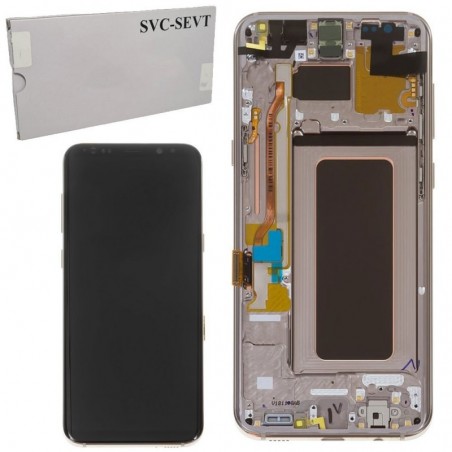 Acquista Samsung SERVICE PACK Display LCD ORIGINALE + Frame Per Galaxy G955 S8+ Plus | Gold in vendita