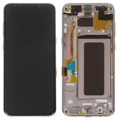 Samsung SERVICE PACK Display LCD ORIGINALE + Frame Per Galaxy G955 S8+ Plus | Gold