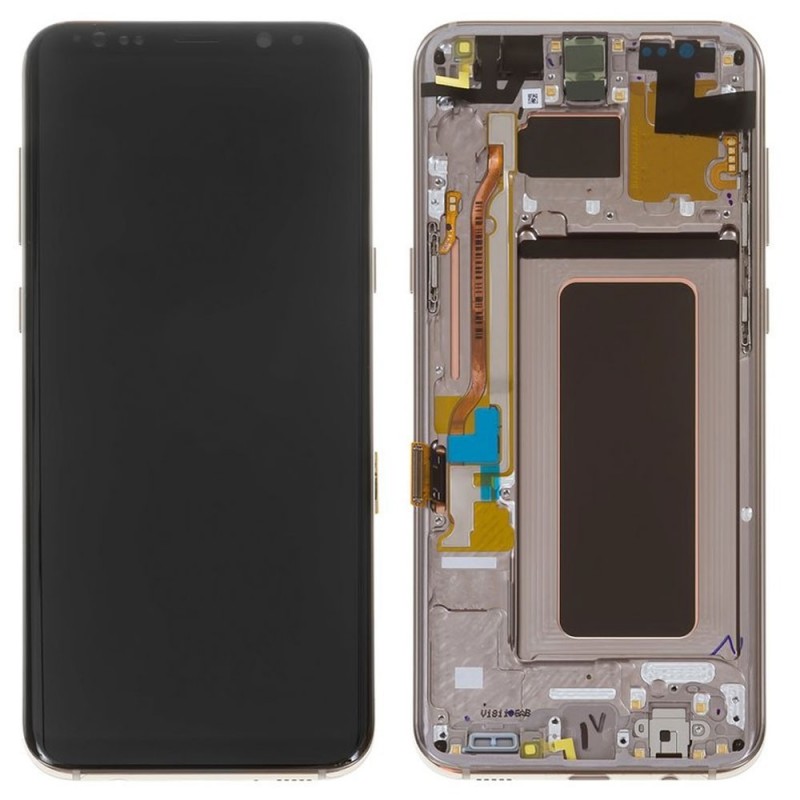 Samsung SERVICE PACK Display LCD ORIGINALE + Frame Per Galaxy G955 S8+ Plus | Gold