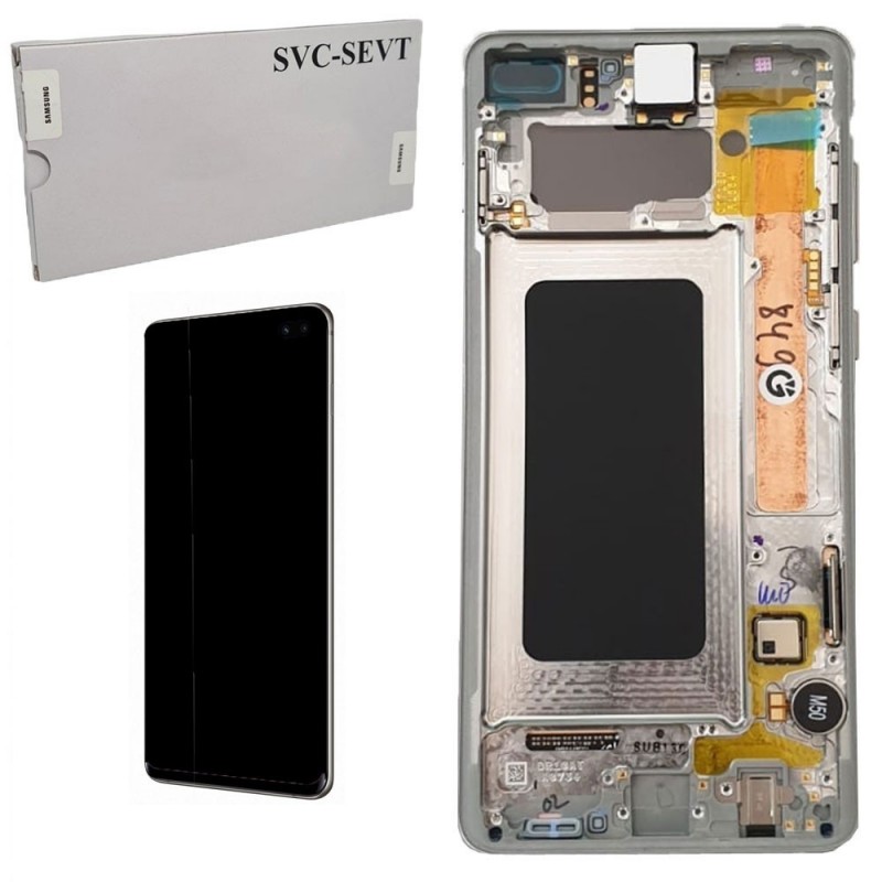 Samsung Service Pack Original LCD Display + Frame For Galaxy G975 S10+ Plus | Prism Black Black