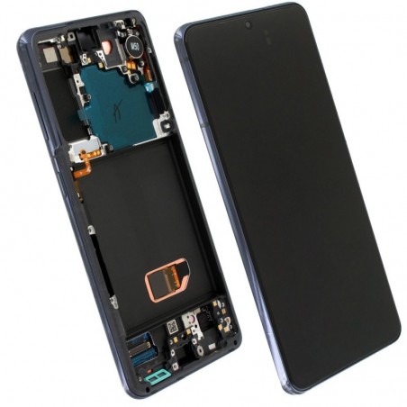 Samsung SERVICE PACK Display LCD ORIGINALE + Frame Per Galaxy G991 S21 5G | Phantom Gray | NO CAMERA